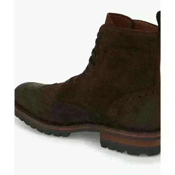 NWOB Frye George Men’s Wingtips Brown Suede Leather Boots Chukka Size 11 - Picture 5 of 13